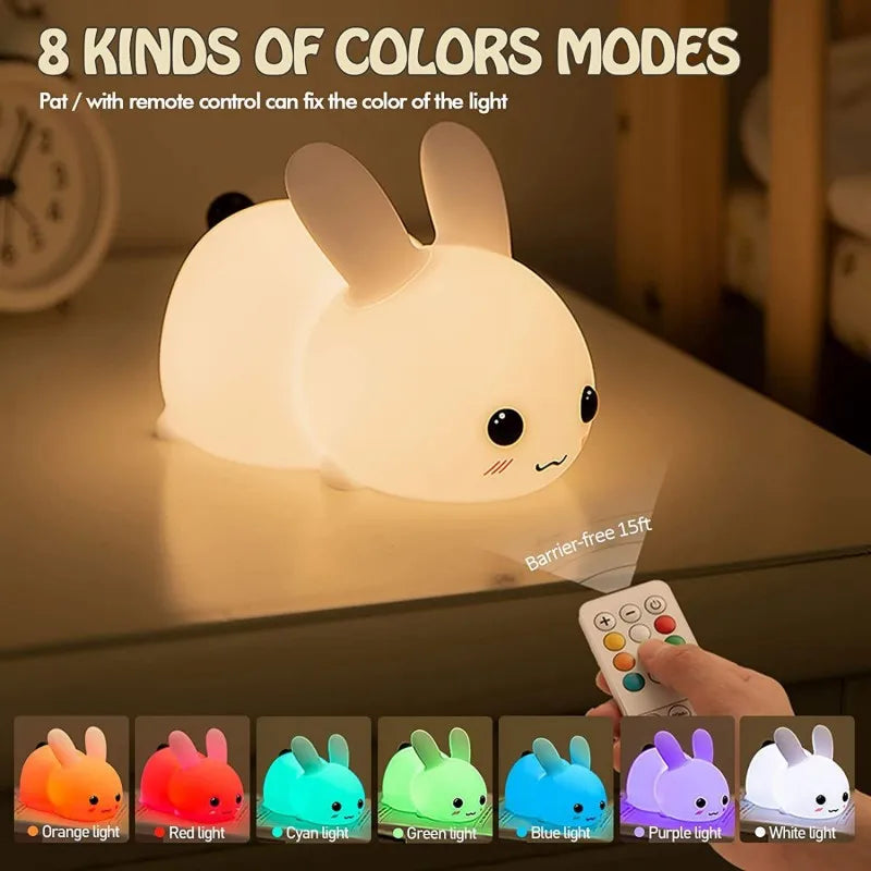 Veilleuse Lapin Led 7 Couleurs