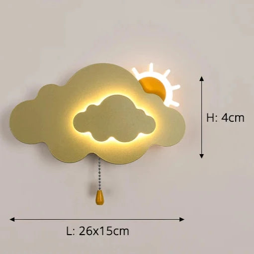 Veilleuse Murale Nuage Nuage Jaune