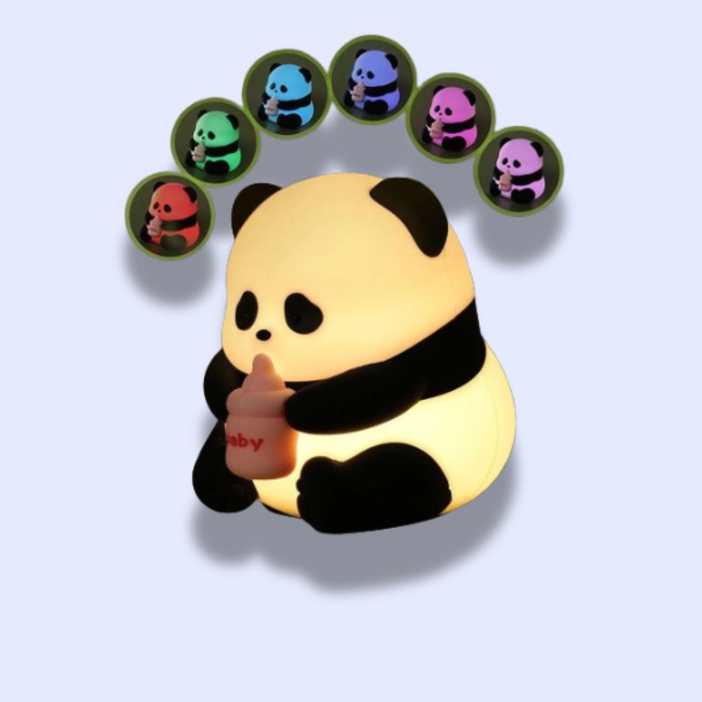 Veilleuse Panda avec son biberon